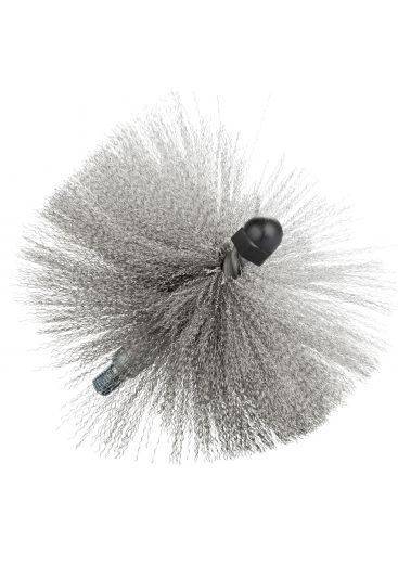 Spazzola terminale inox ondulato D 150mm