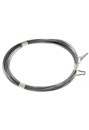 Cavo d'acciaio 12 m con 2 moschettoni