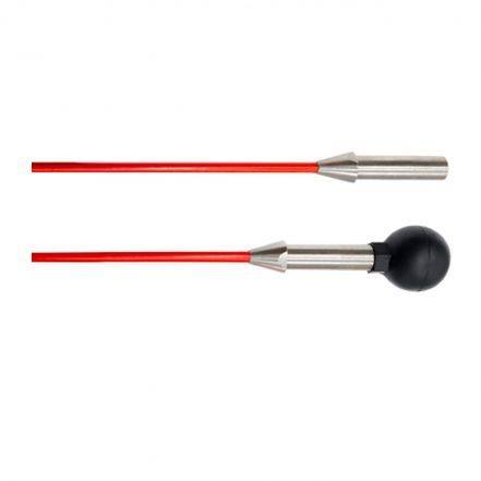 Asta GFK rossa D 7 mm, lunga 5 m 